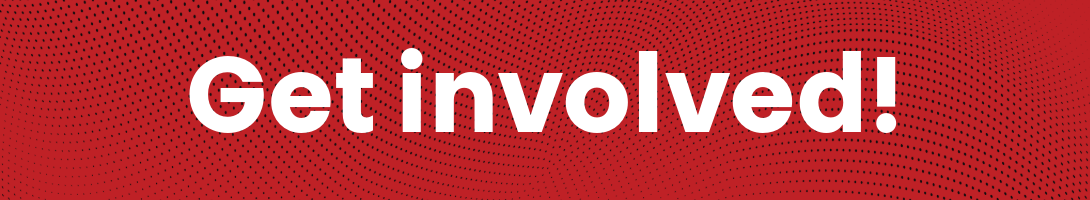 A red box that displays the text "Get involved!"