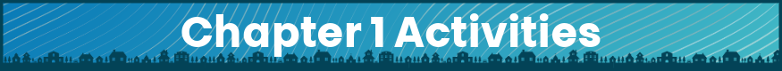 A blue clickable box that displays the text "Chapter 1 Activities," and leads to another webpage with online activities.